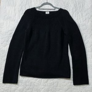 Calvin Klein Jeans Black Cotton Pintucked Sweater